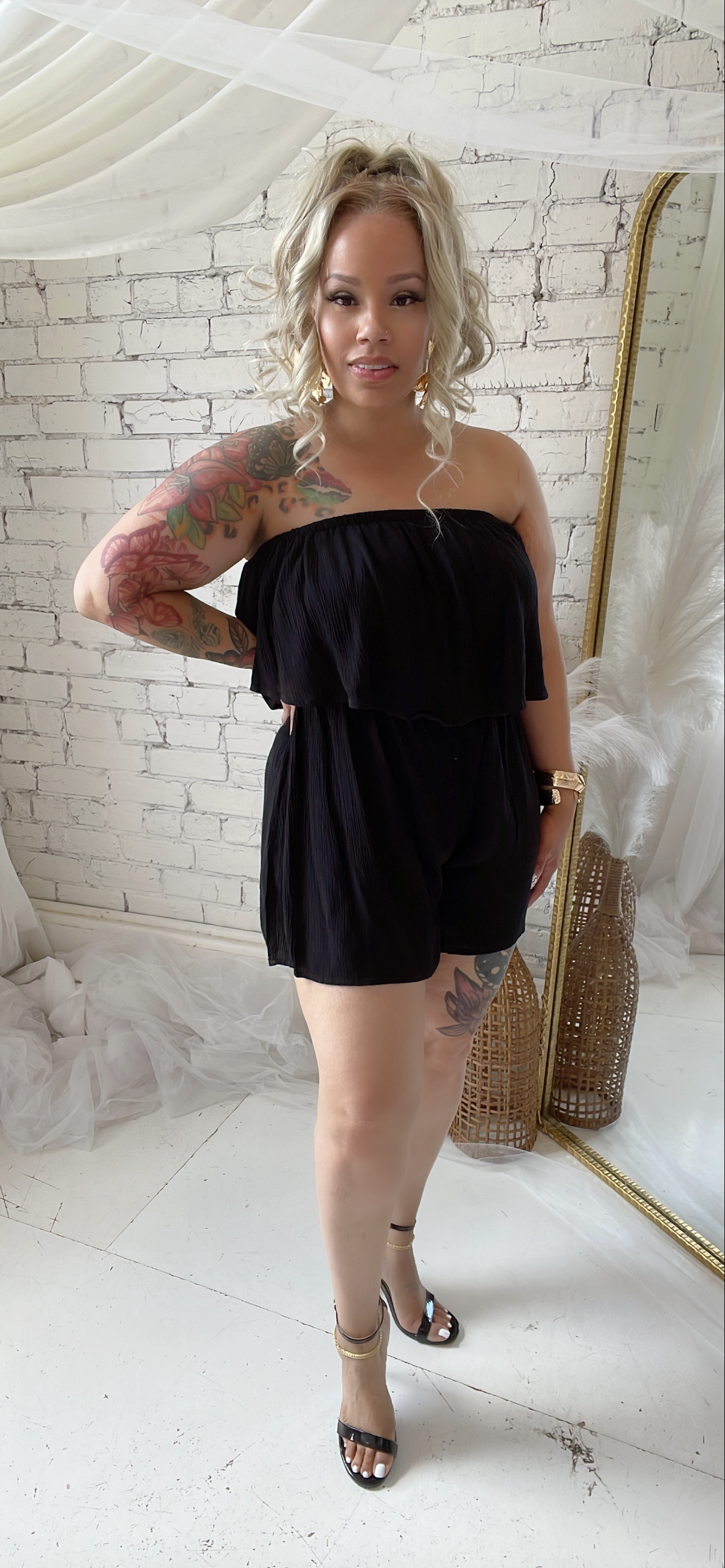 No Explanation Romper | Black