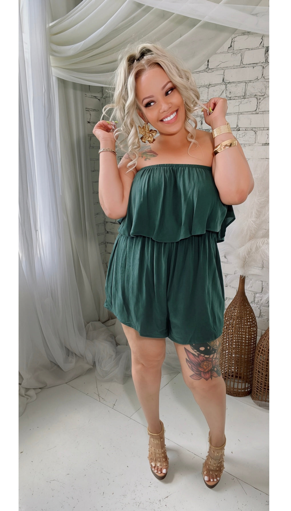 No Explanation Romper | Green