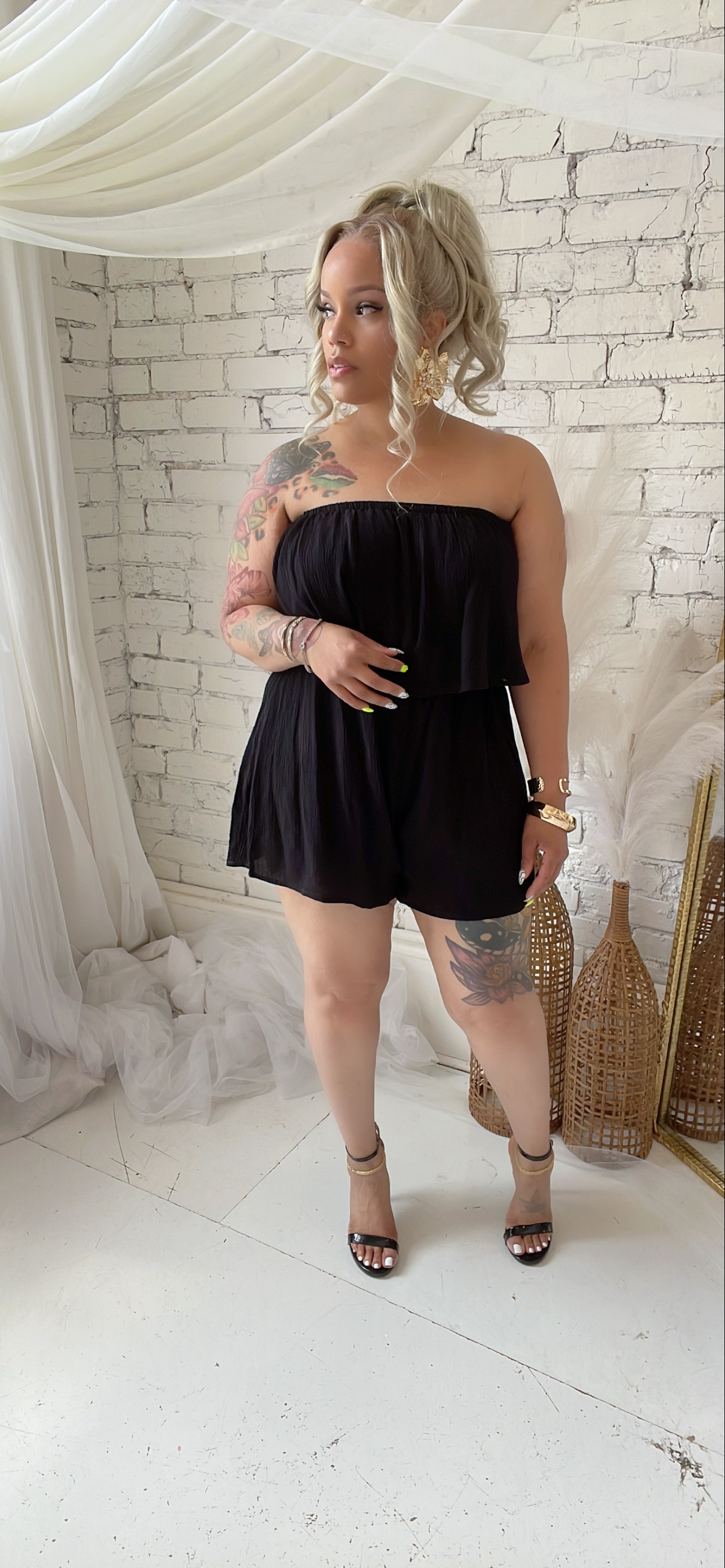 No Explanation Romper | Black