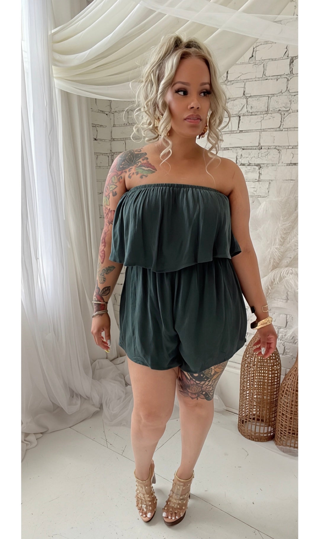 No Explanation Romper | Green