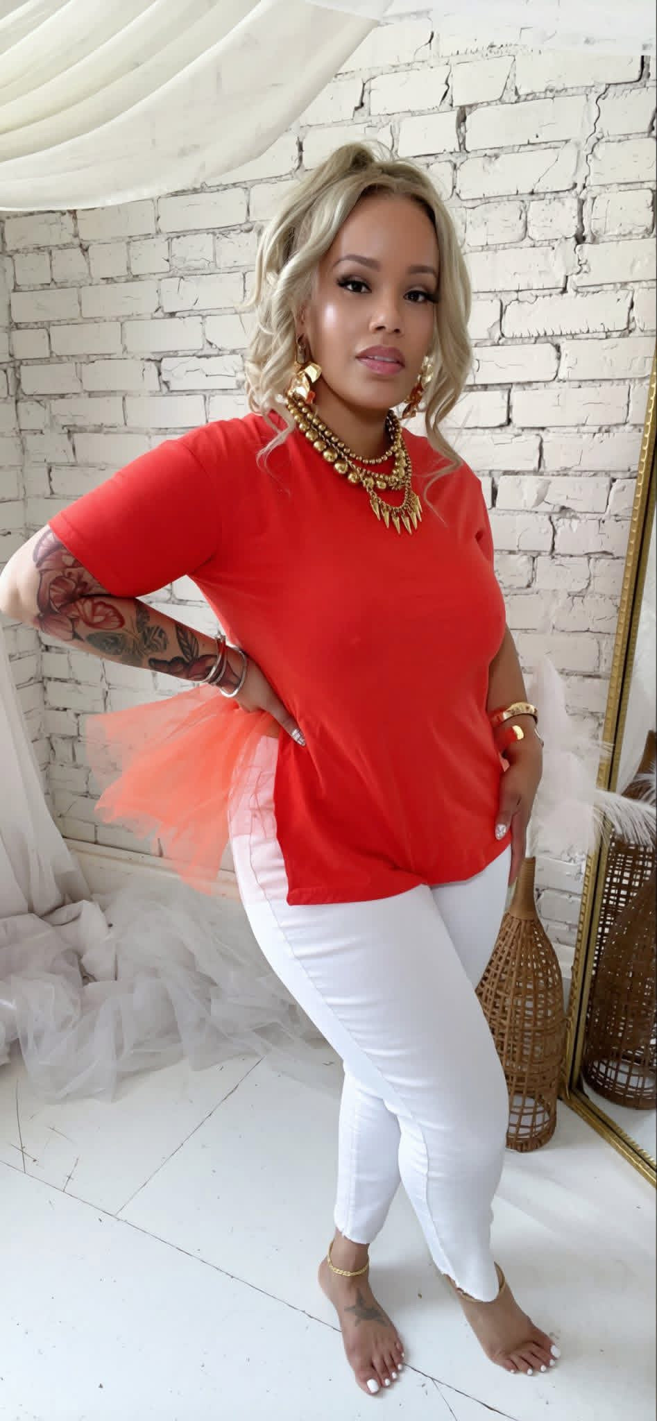 FANCY TEE | ORANGE